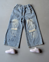 JN1001 Unisex Distressed Baggy Jeans
