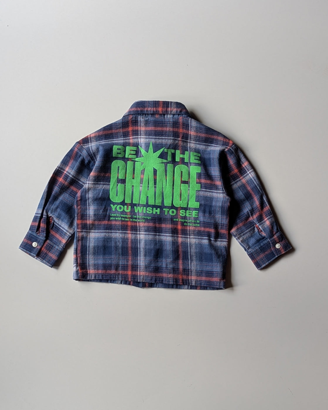 SHFS15 Boy's Full Sleeve Oversized Back Printed Shirt