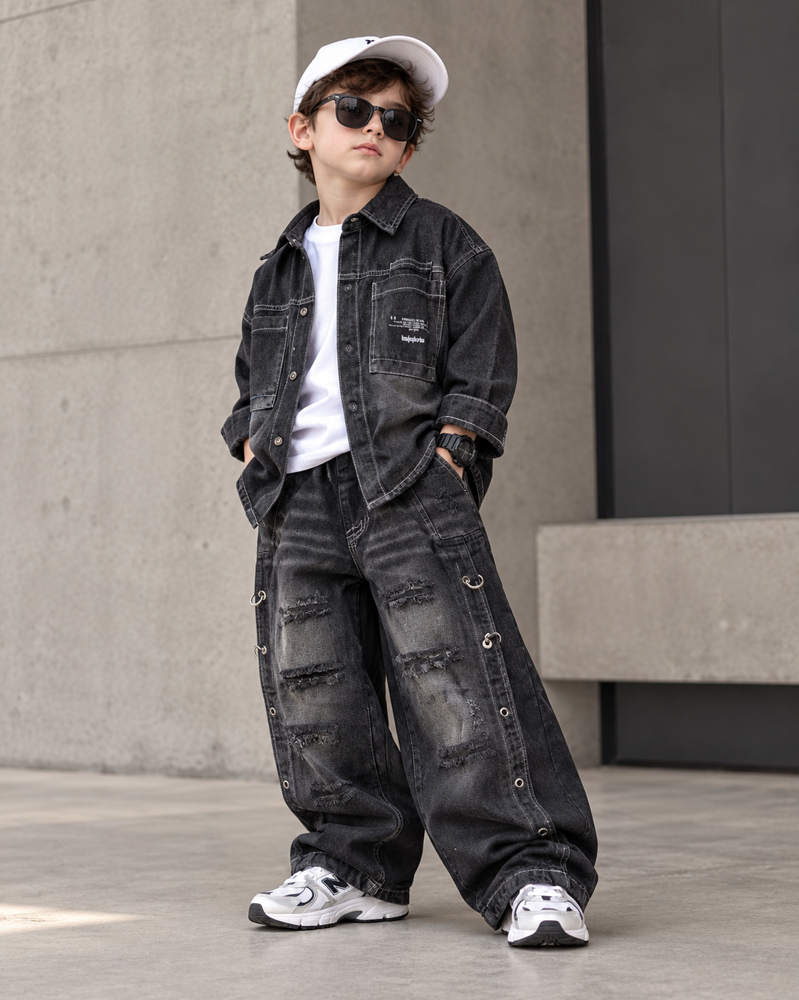 SHIMT13-01 Unisex Full Sleeve Oversized Denim Shirt