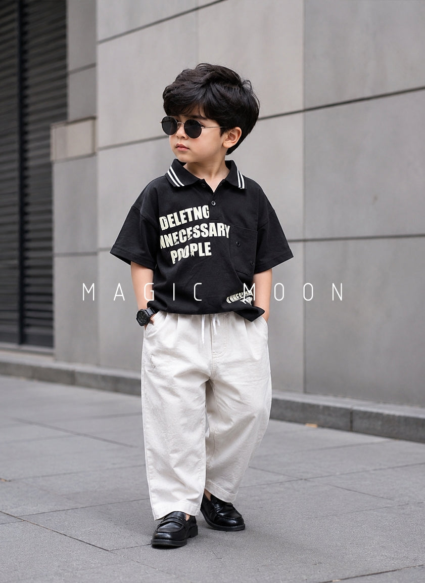 TSPL01 Unisex Half Sleeve Oversized Polo T Shirt