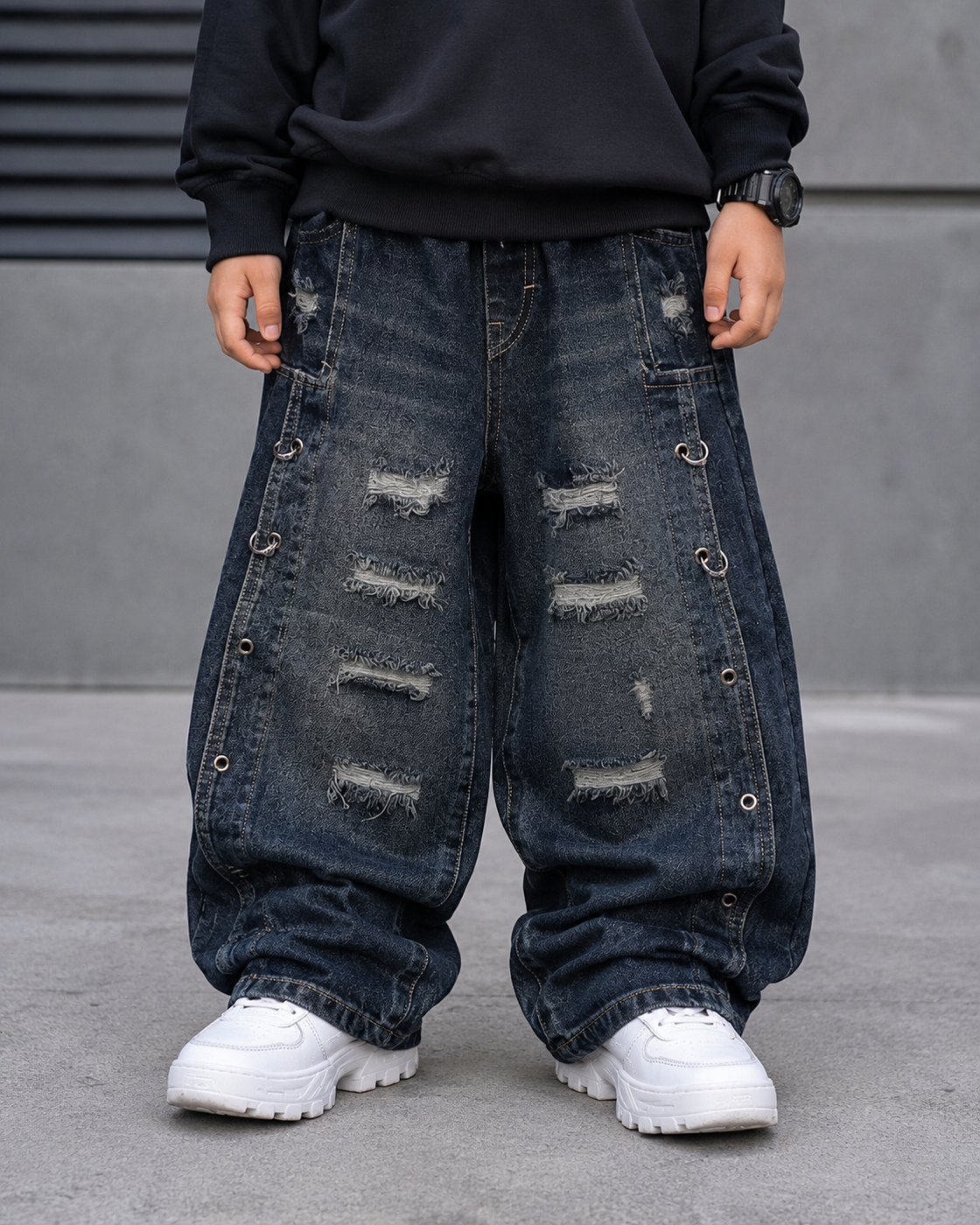 JN1008-02 Unisex Super Baggy Jeans