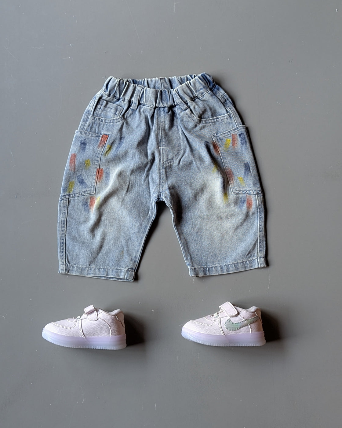 Unisex Knee Length Denim Shorts