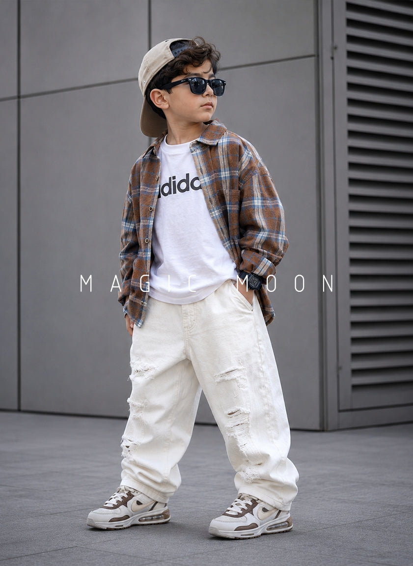 SHFB02 Unisex Full Sleeve Oversized Shirt with Inner T Shirt