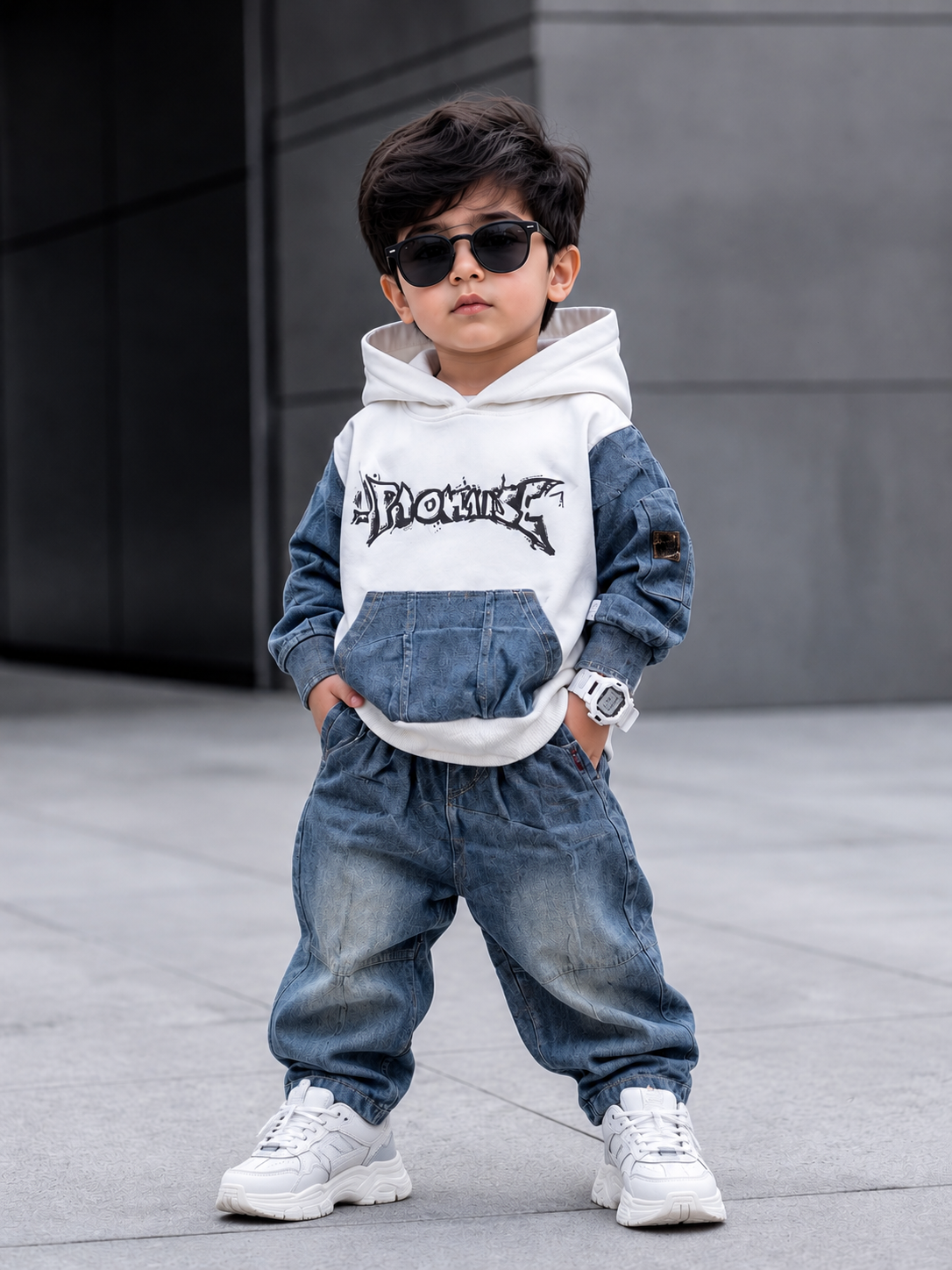 ST106 Unisex Full Sleeve Oversized Hooded T Shirt and  Pant Set