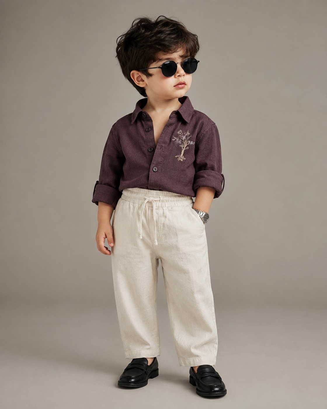 SHTCA01-03 Boys Full Sleeve Oversized Shirt