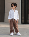 SHFS24 Boys Full Sleeve Oversized Linen Shirt (Big)