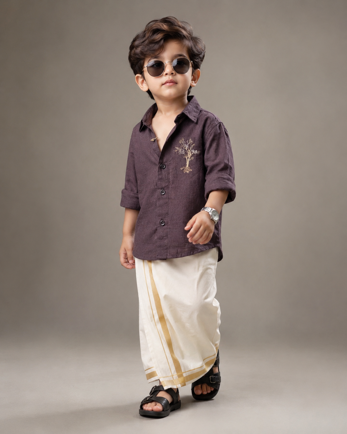 SHTCA01-03 Boys Full Sleeve Oversized Shirt