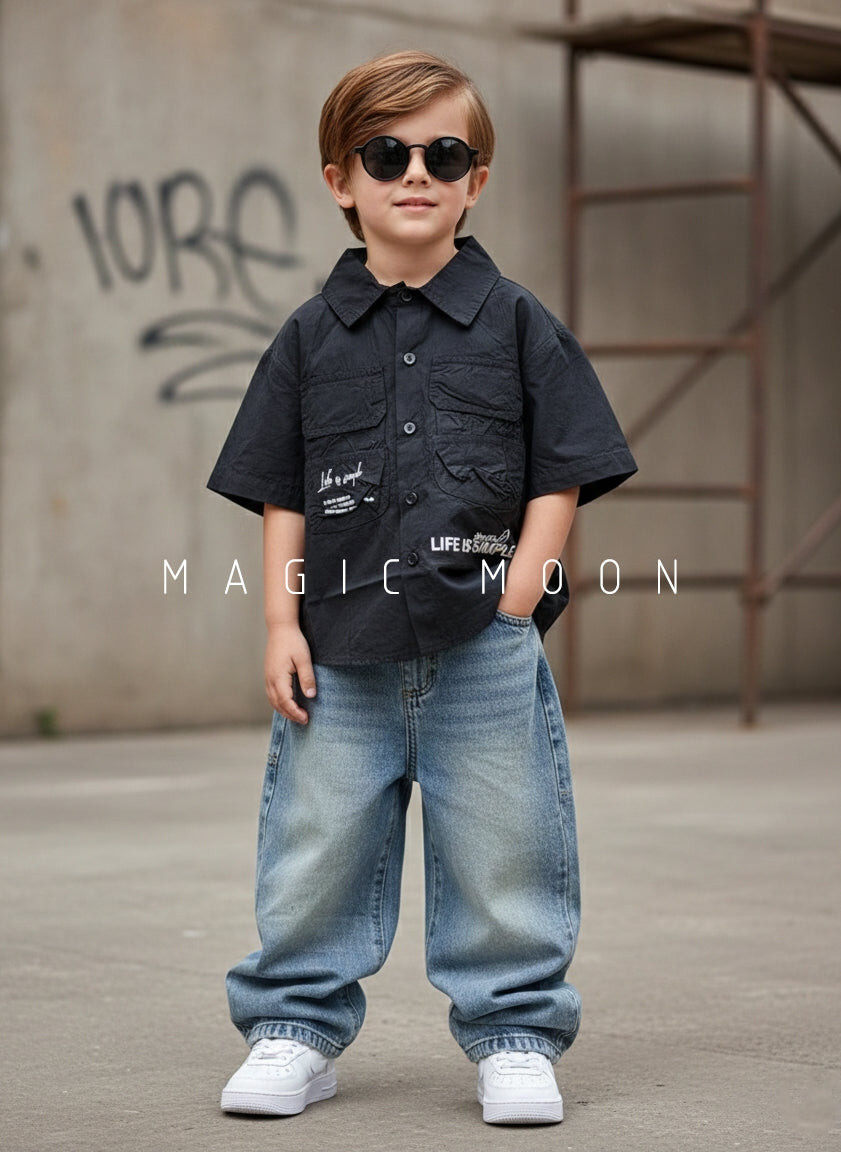 Unisex Half Sleeve Oversized Shirt