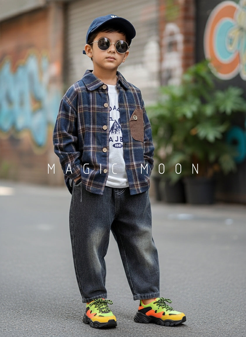 Unisex Full Sleeve Oversized Shirt, Inner T Shirt and Pant Set