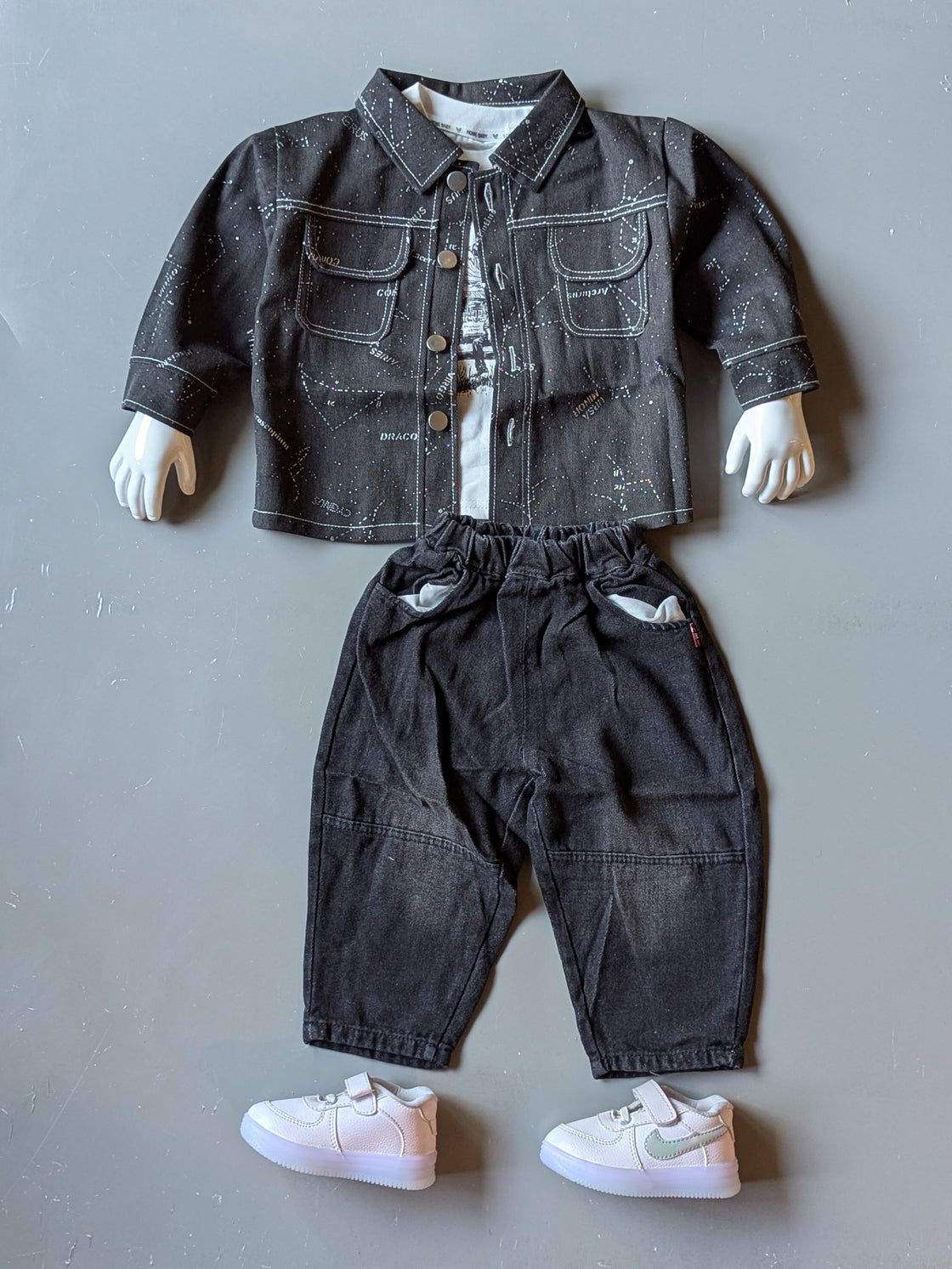 Unisex Full Sleeve Jacket, Inner T Shirt with Pant Set