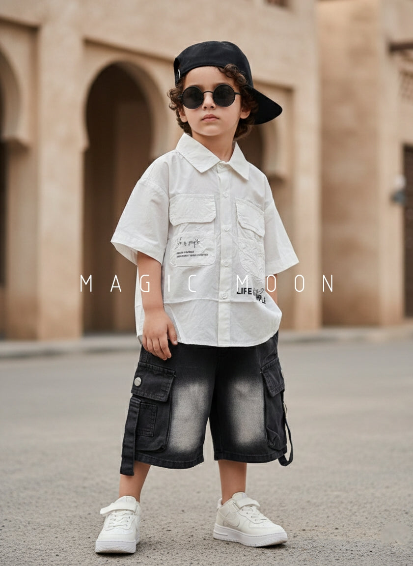 Unisex Half Sleeve Oversized Shirt