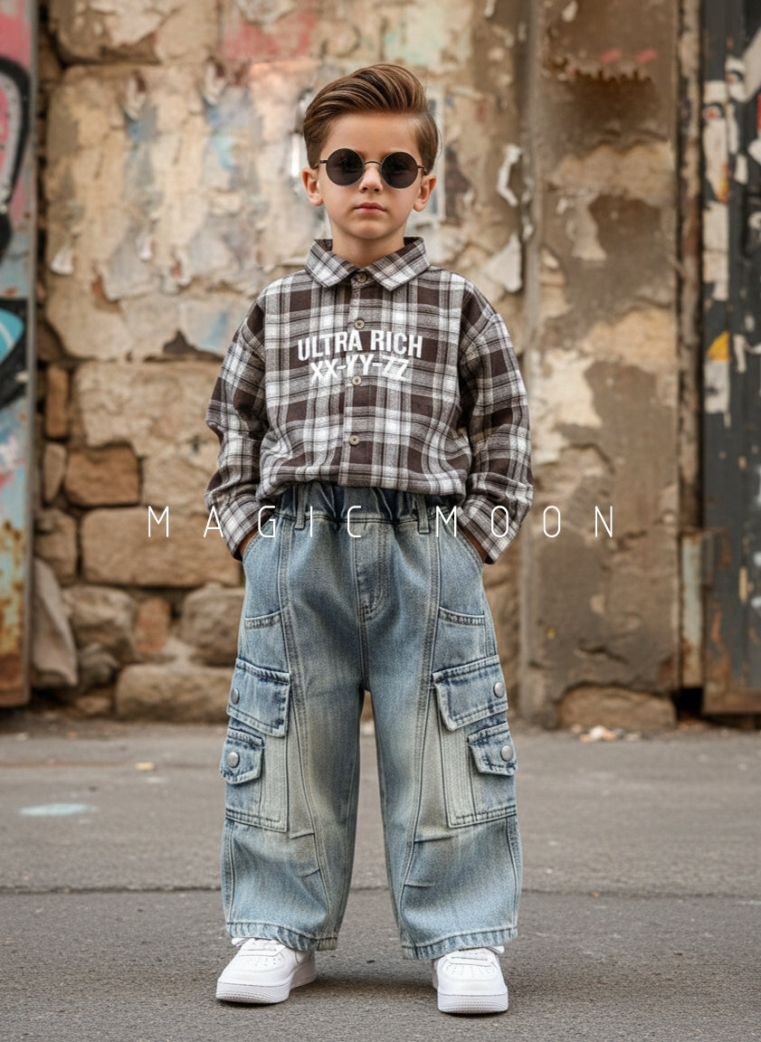 Boy's Full Sleeve Oversized Shirt