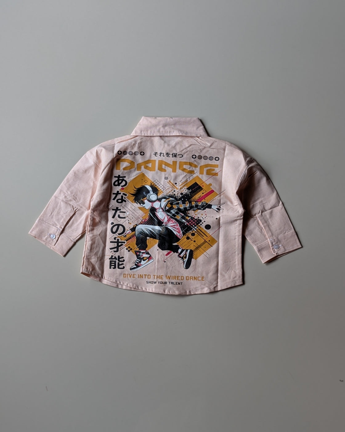SHFS16 Boy's Full Sleeve Oversized Back Printed Shirt