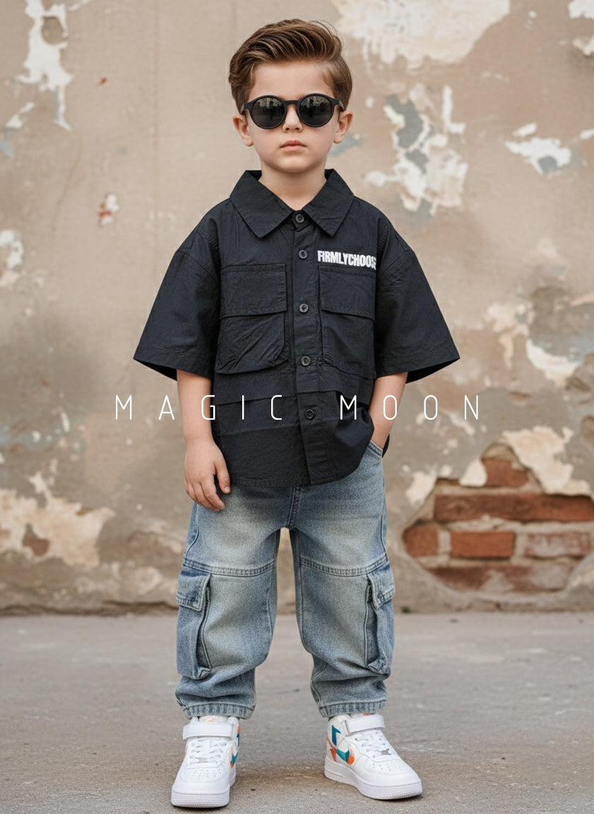 Unisex Half Sleeve Oversized Shirt