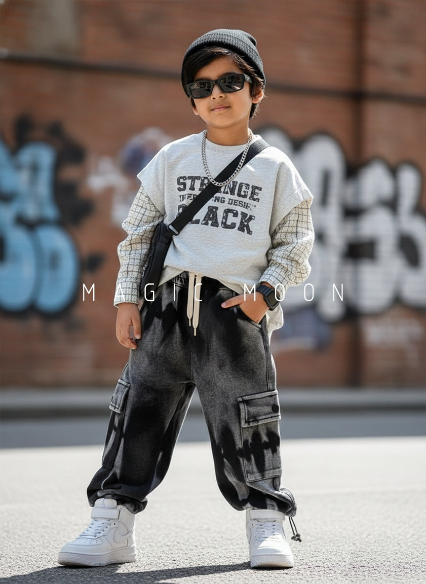 Unisex Full Sleeve Oversized Layered Look T Shirt