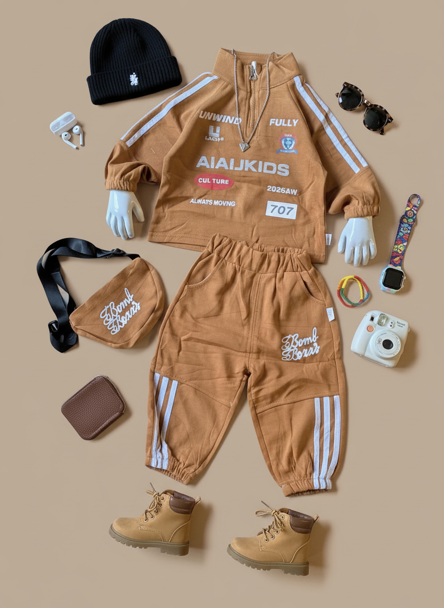 Unisex Full Sleeve Oversized High Neck Jacket and Pant Set