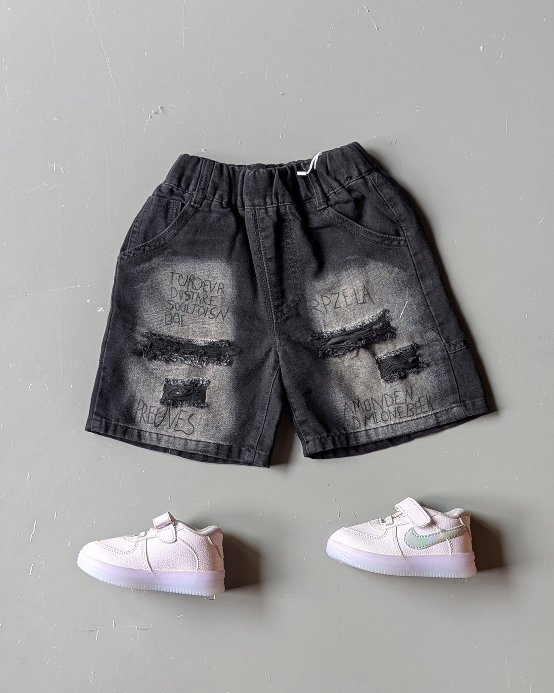 Unisex Distressed Shorts
