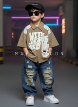 Unisex Half Sleeve Oversized Shirt