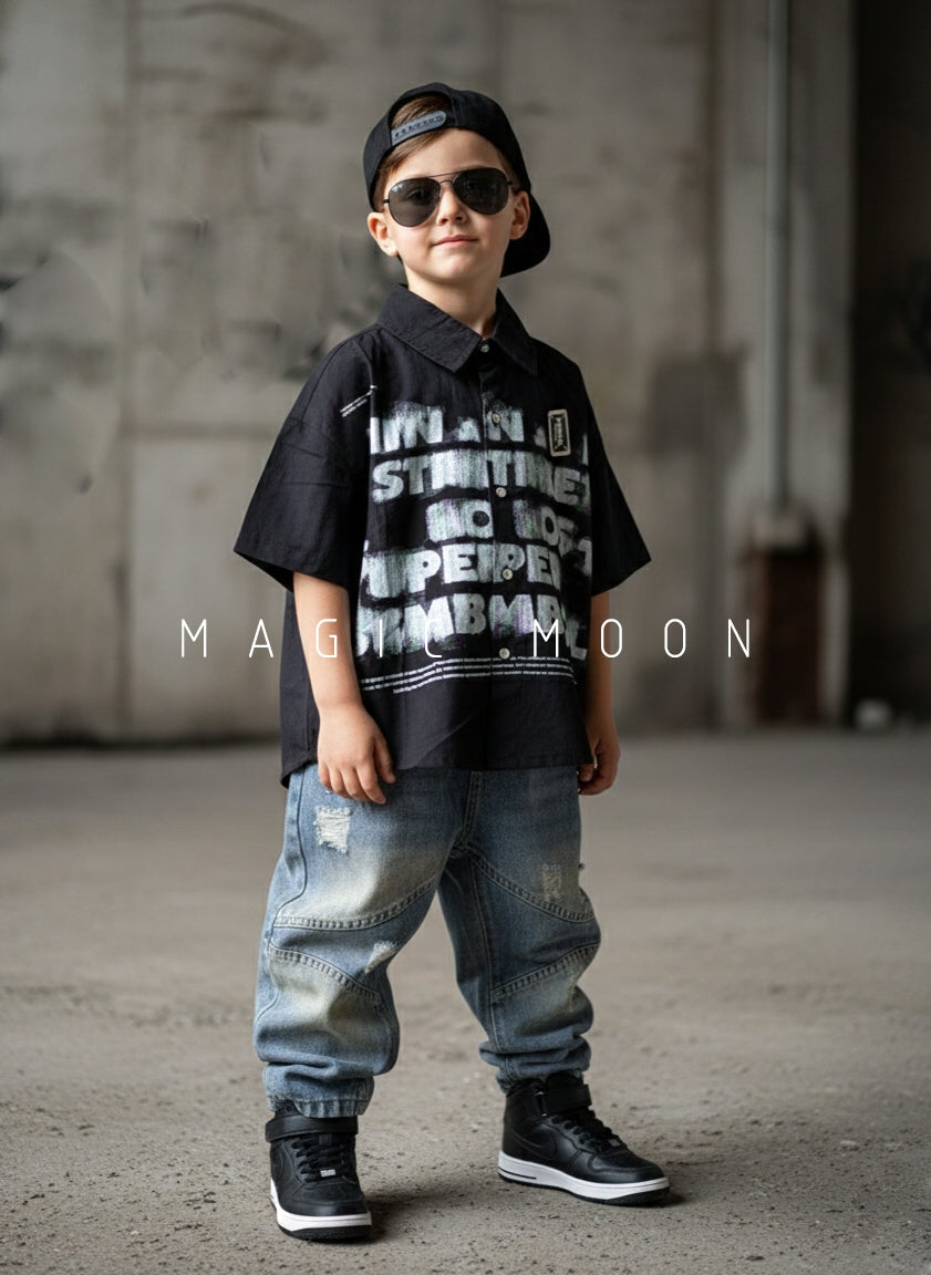 Unisex Half Sleeve Oversized Shirt