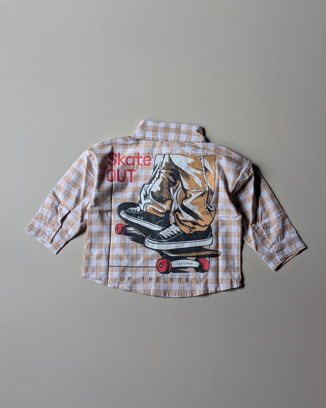 SHFS15 Boy's Full Sleeve Oversized Back Printed Shirt