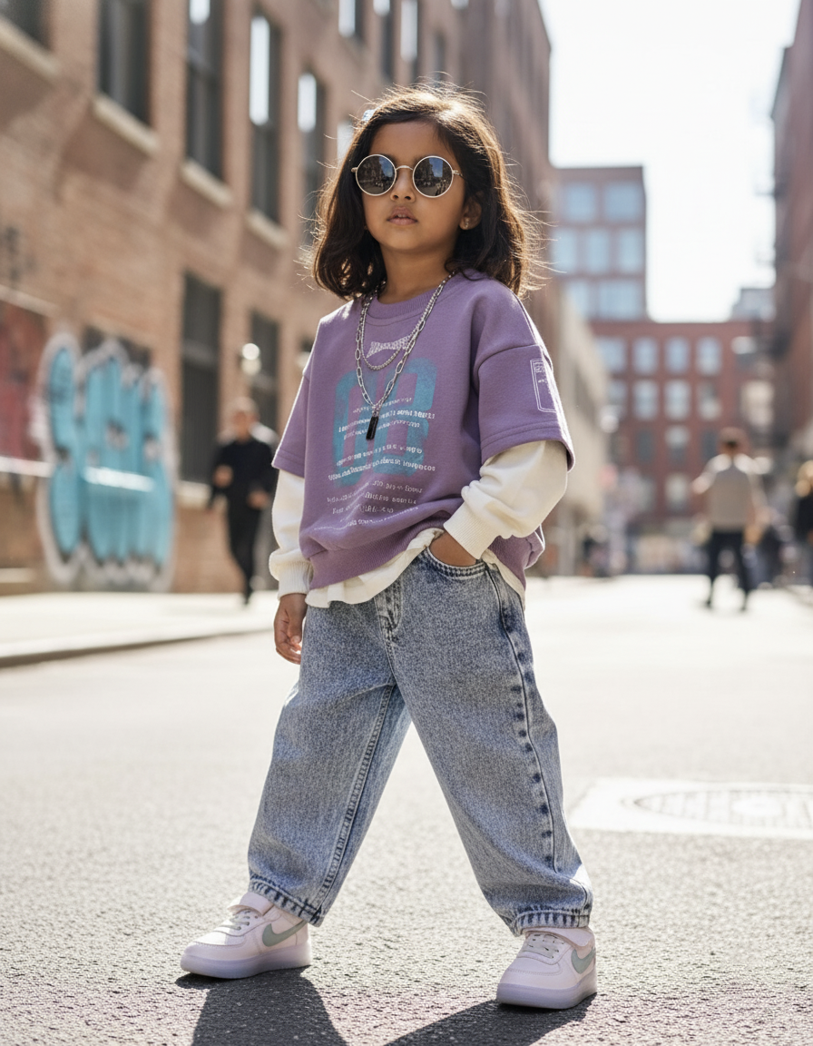 Unisex Full Sleeve Layered Look Oversized Shirt