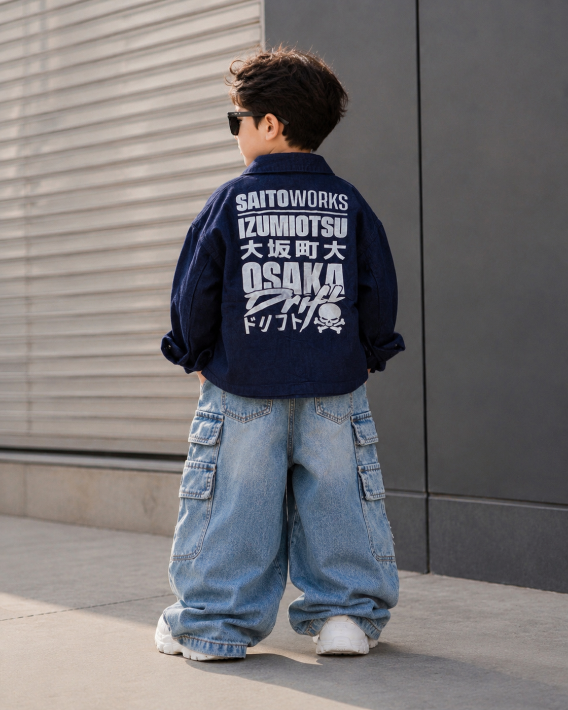 SHFS22 Boys Full Sleeve Oversized Back Printed Shirt