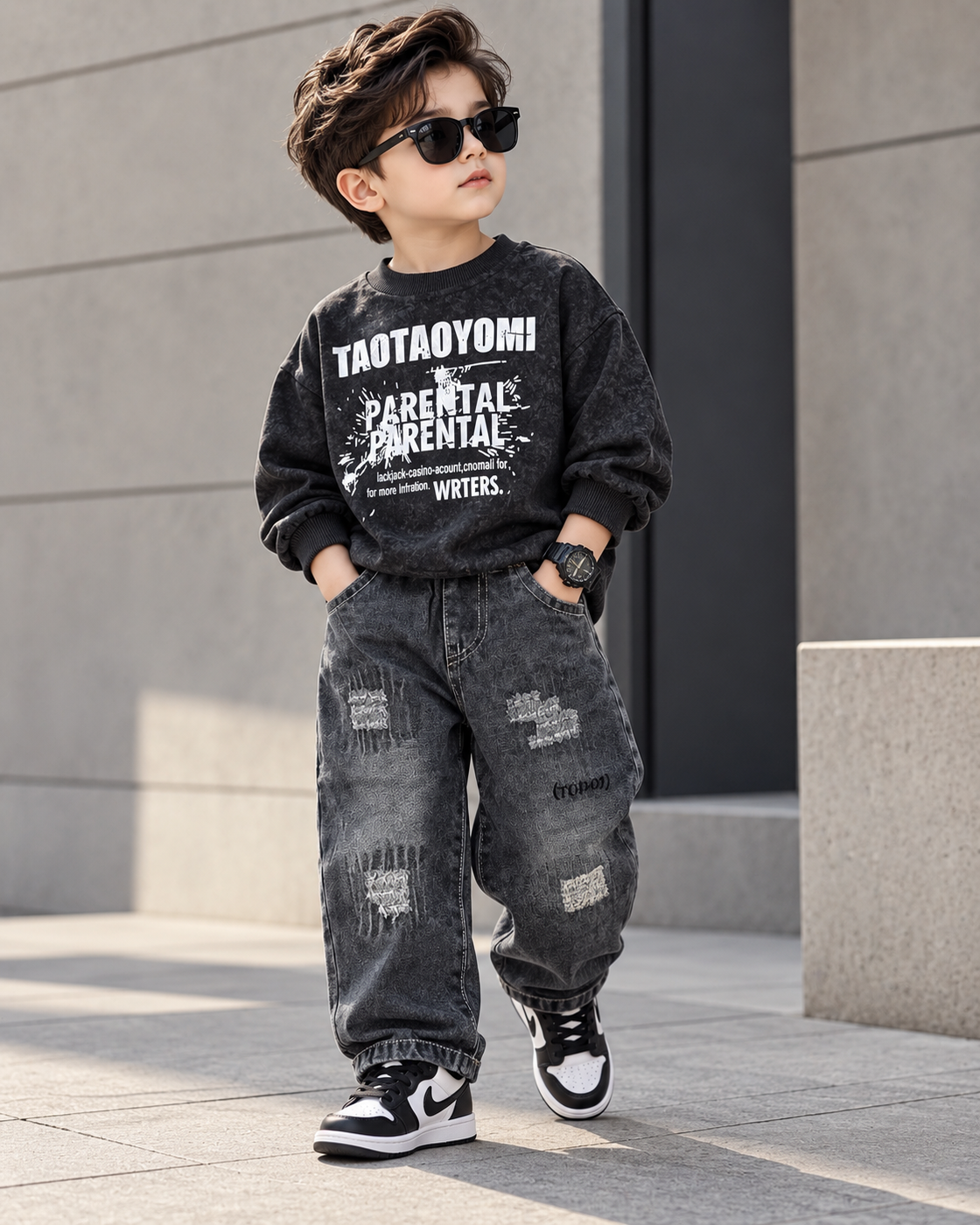 STIM113-01 Unisex Full Sleeve Oversized T Shirt and Pant Set