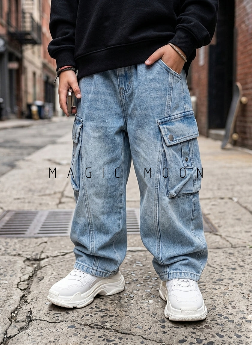 JN1000 Unisex Cargo Baggy Jeans