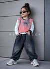ST104 Unisex Full Sleeve Oversized T Shirt with Vest and Pant Set