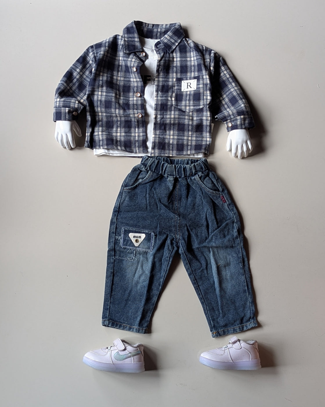 ST104 Unisex Full Sleeve Oversized Shirt with Inner T Shirt and Pant Set