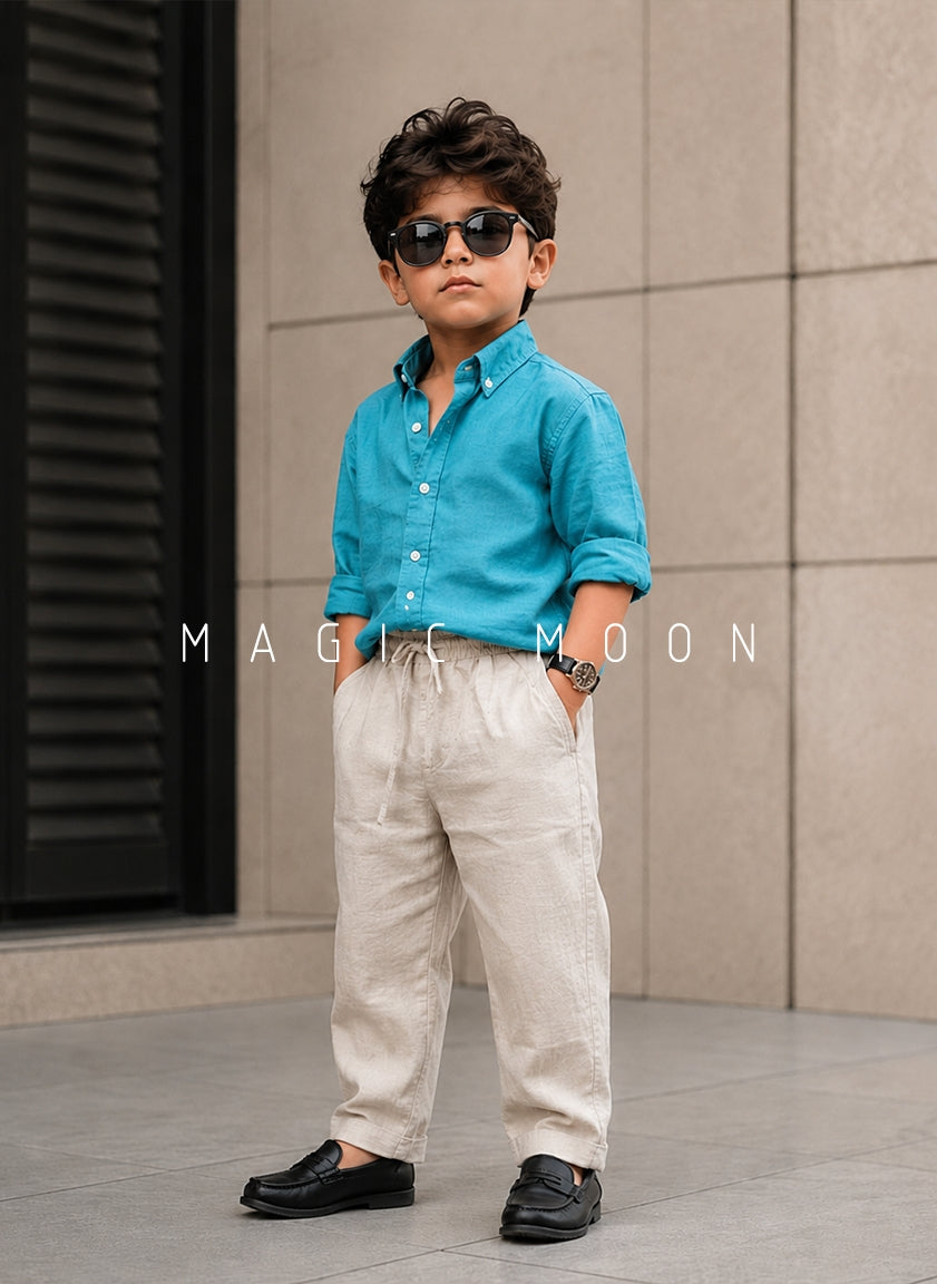 SHFS12 Boy's Full Sleeve Oversized Shirt