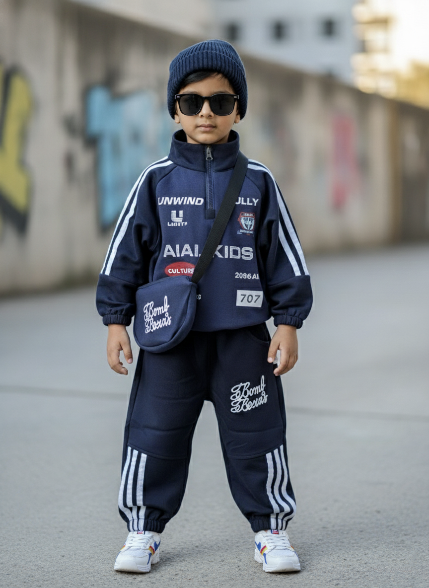 Unisex Full Sleeve Oversized High Neck Jacket and Pant Set