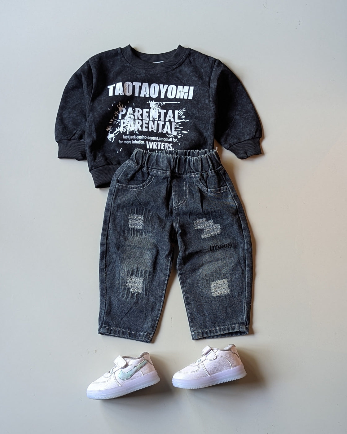 STIM113-01 Unisex Full Sleeve Oversized T Shirt and Pant Set