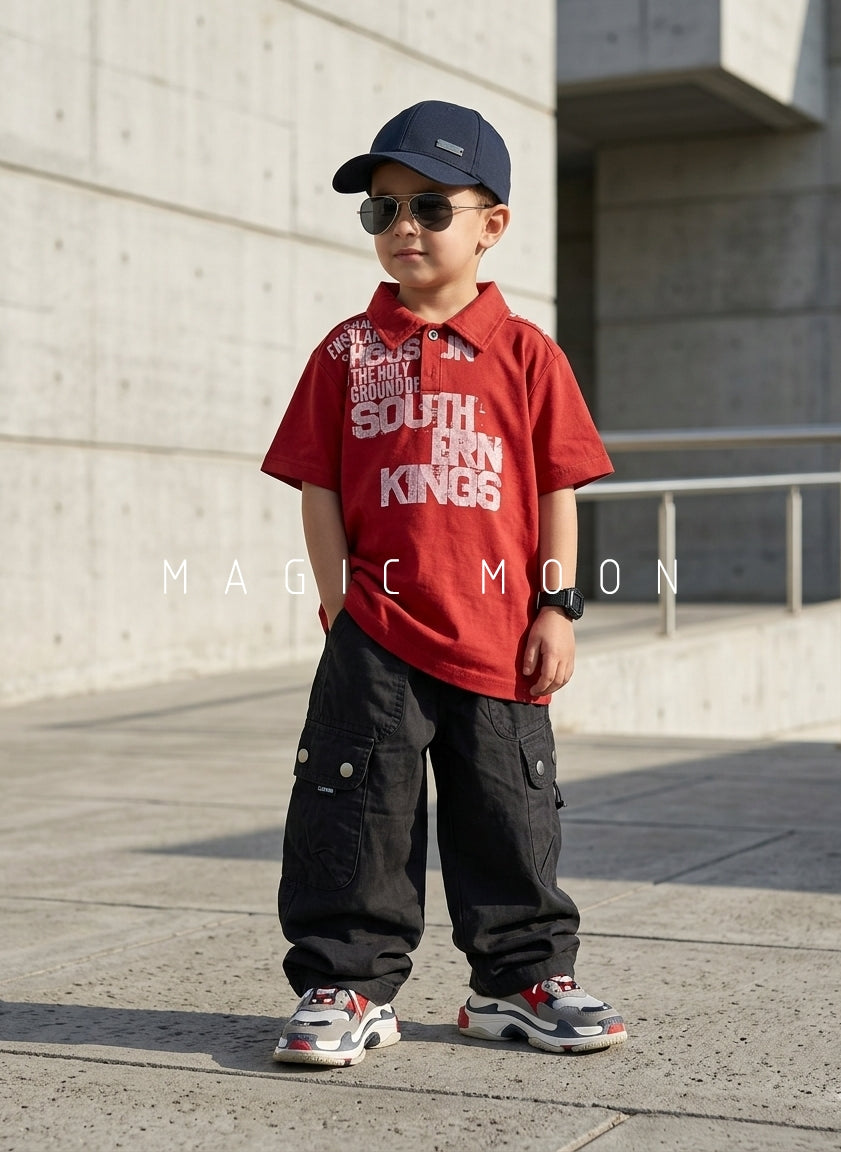 HSP01 Unisex Half Sleeve Oversized Polo T Shirt