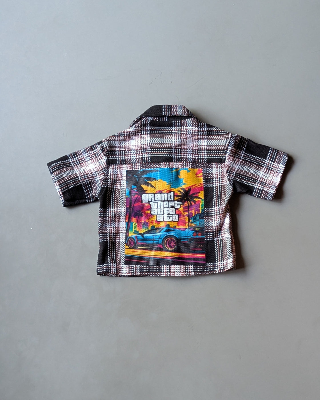 SHHS02 Boy's Half Sleeve Oversized Back Printed Shirt