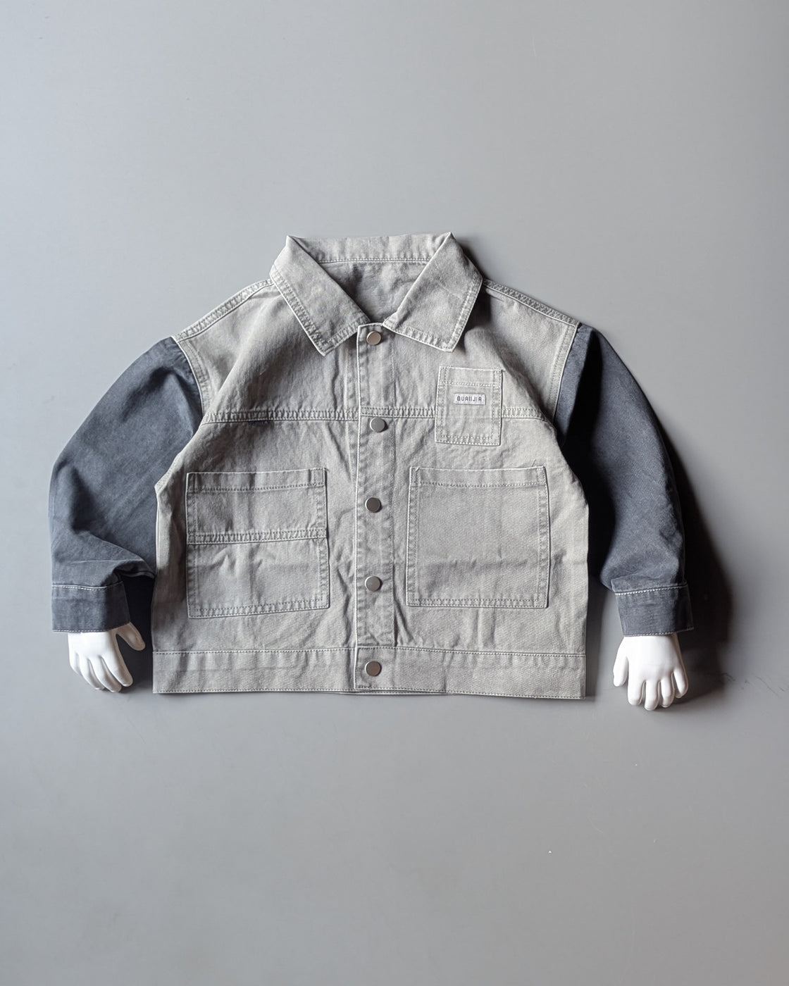 Unisex Full Sleeve Oversized Colour Block Jacket