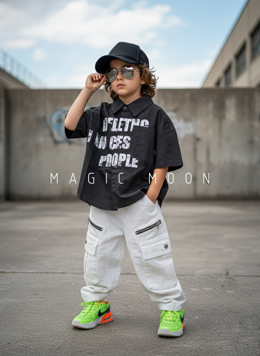 Unisex Half Sleeve Oversized Shirt