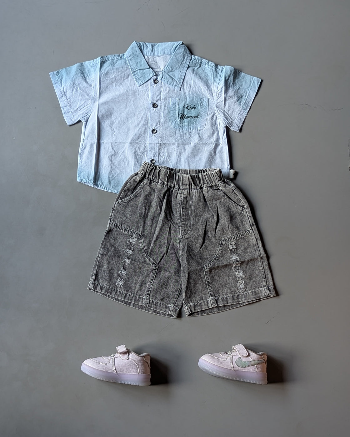 ST101 Unisex Half Sleeve Oversized Shirt with Shorts Set