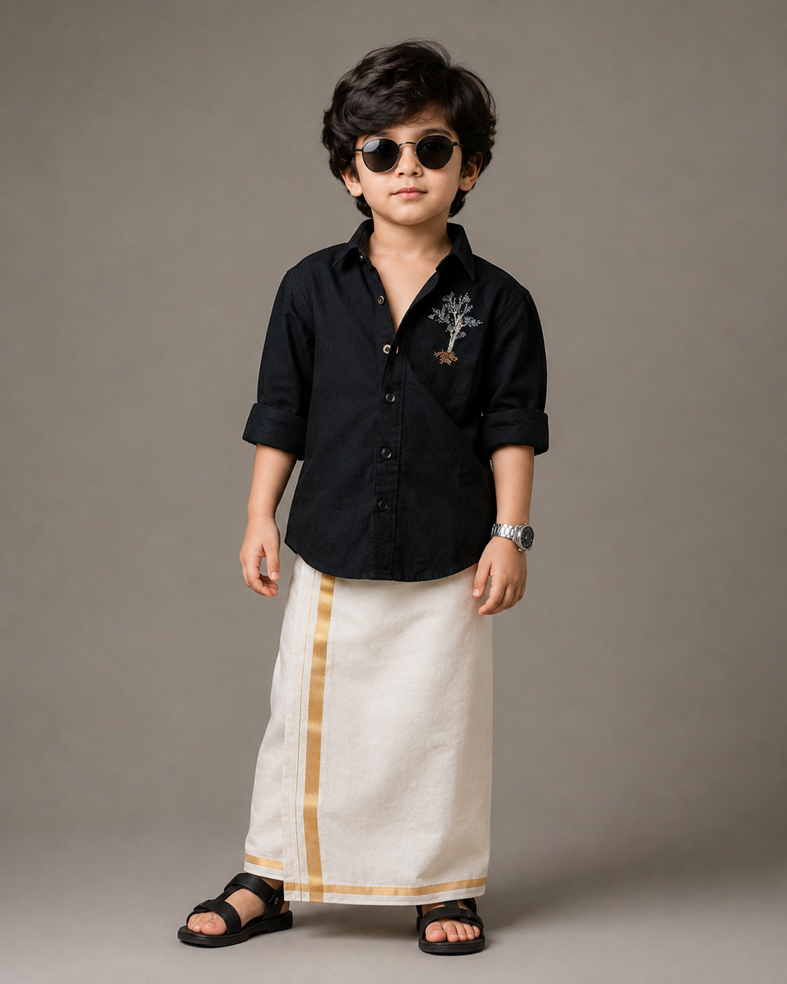 SHTCA01-01 Boys Full Sleeve Oversized Shirt