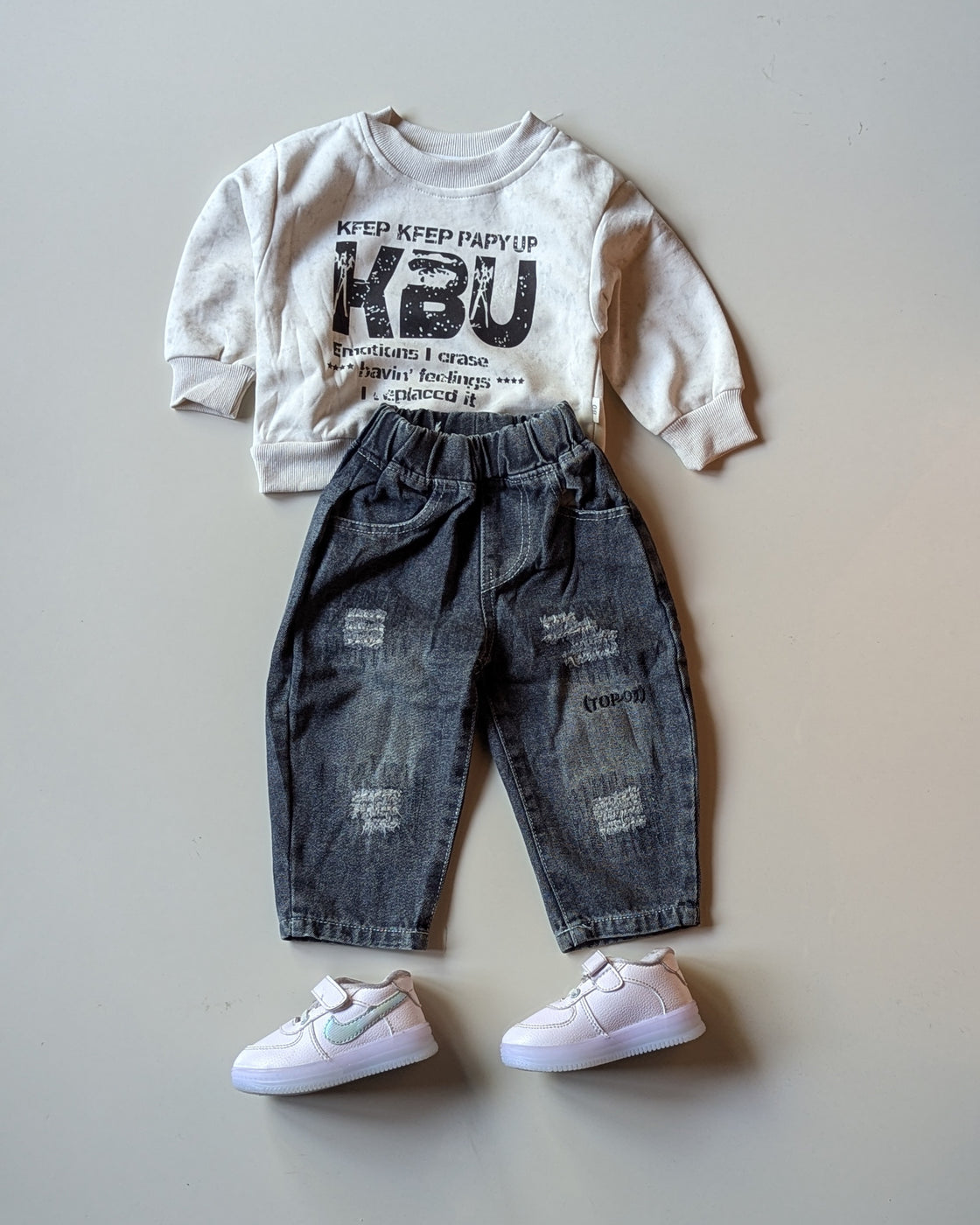 STIM115-02 Unisex Full Sleeve Oversized T Shirt and Pant Set
