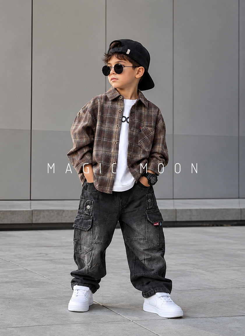 SHFB02 Unisex Full Sleeve Oversized Shirt with Inner T Shirt