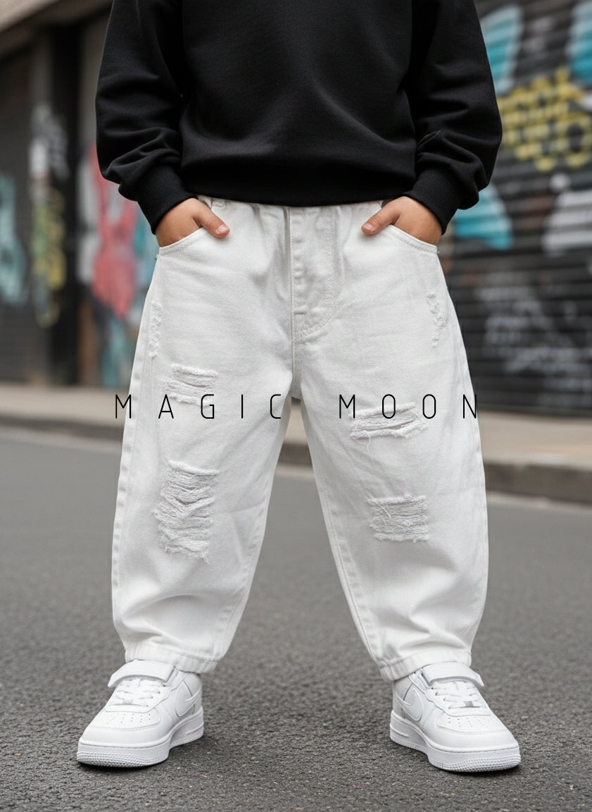 Unisex Distressed Baggy Jeans