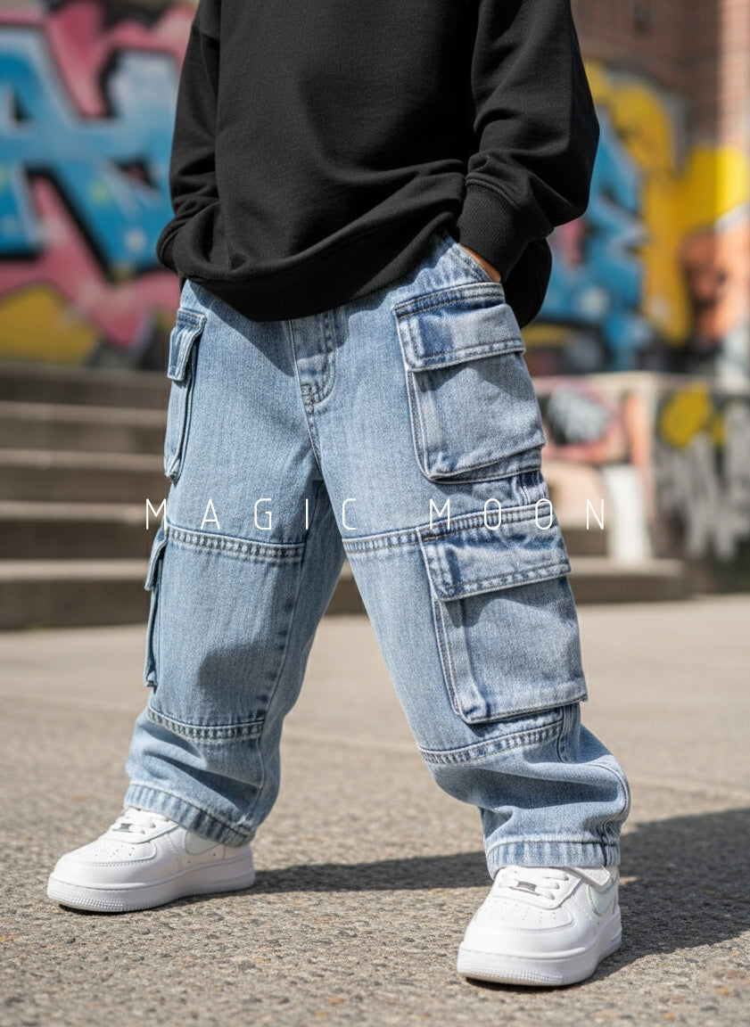 Unisex Cargo Baggy Jeans