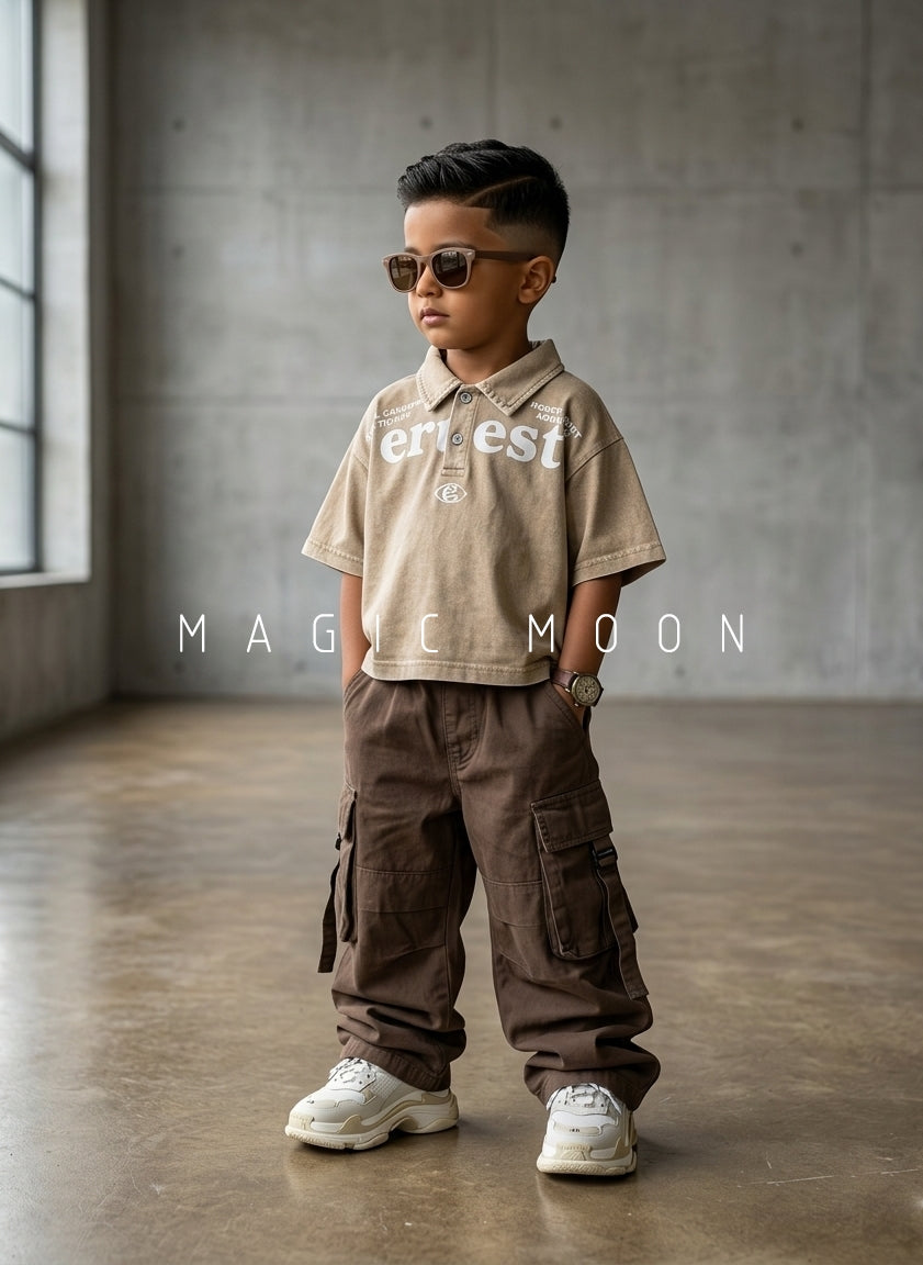 HSP01 Unisex Half Sleeve Oversized Polo T Shirt