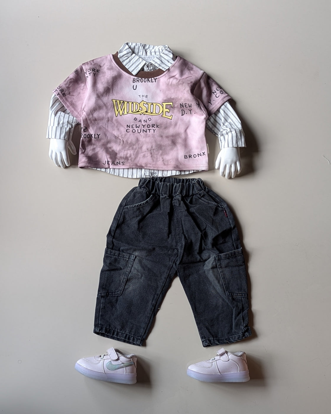 ST104 Unisex Full Sleeve Oversized Shirt Vest and Pant Set