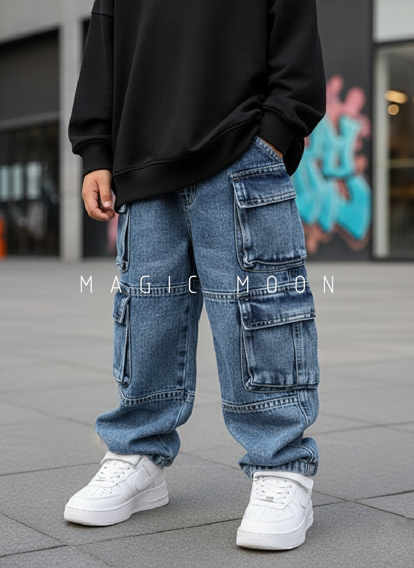 Unisex Cargo Baggy Jeans
