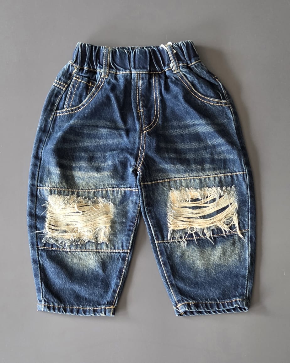 JNS107 Unisex Distressed Baggy Jeans