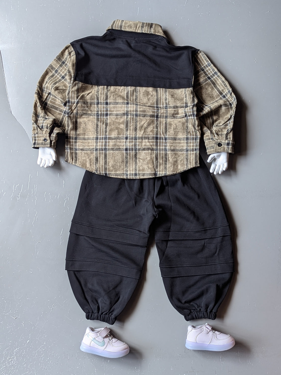 Unisex Full Sleeve Oversized Layered Look T Shirt with Baggy Pant Set