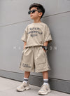 ST105 Unisex Half Sleeve Oversized T Shirt and Shorts Set