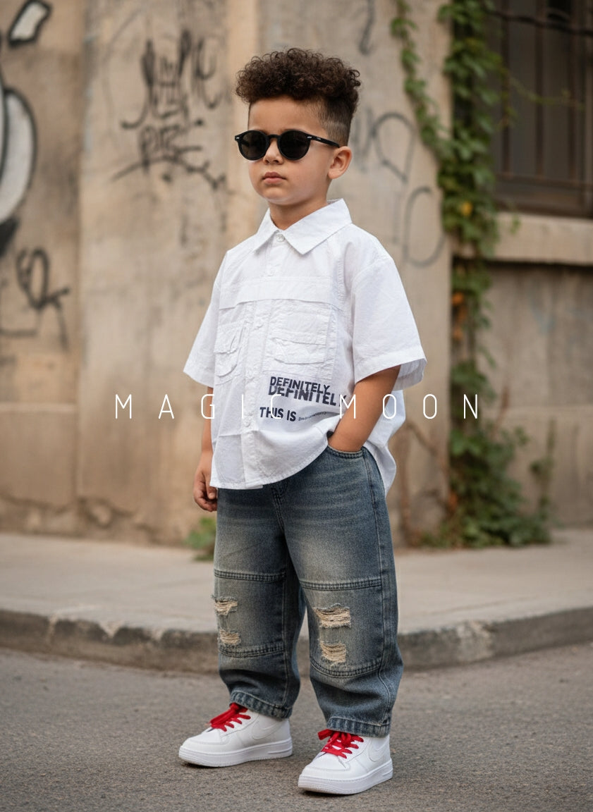 Unisex Half Sleeve Oversized Shirt